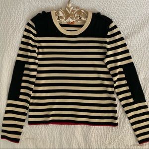 Tory Burch 100% Merino Wool Striped Sweater Size M